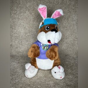 Buc-ee’s beaver with bunny ears slippers purple shirt 2025 plush toy doll